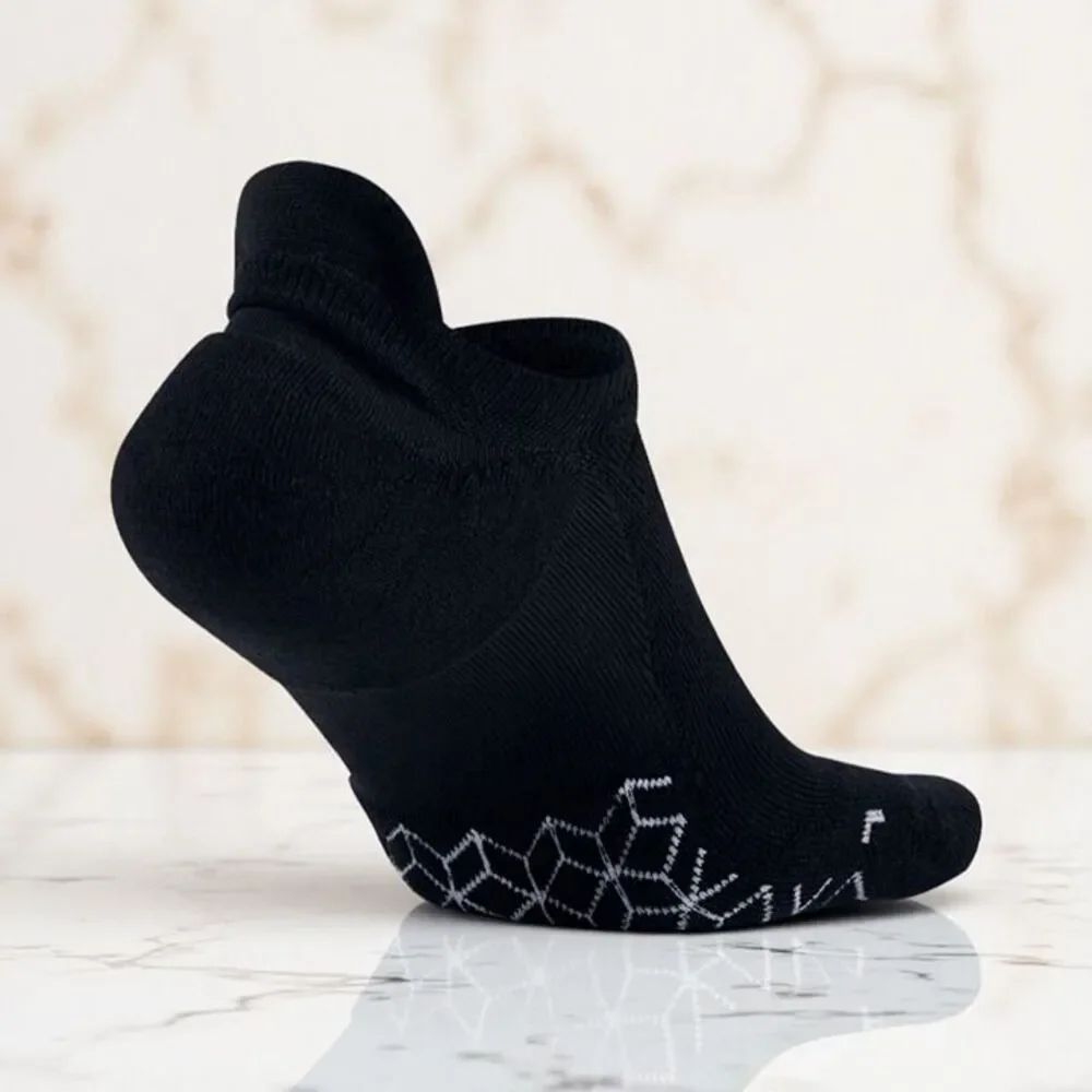 Two (2) Pair Nike Dry Elite No-Show Black Running Socks M: 6-7.5 | W: W: 7.5-9